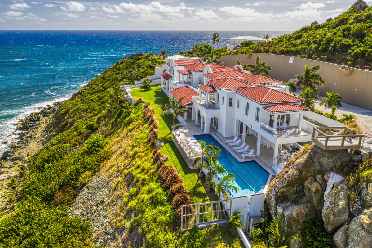 A louer villa 6 chambres Guana Bay Saint Martin_ Vue aérienne - 9